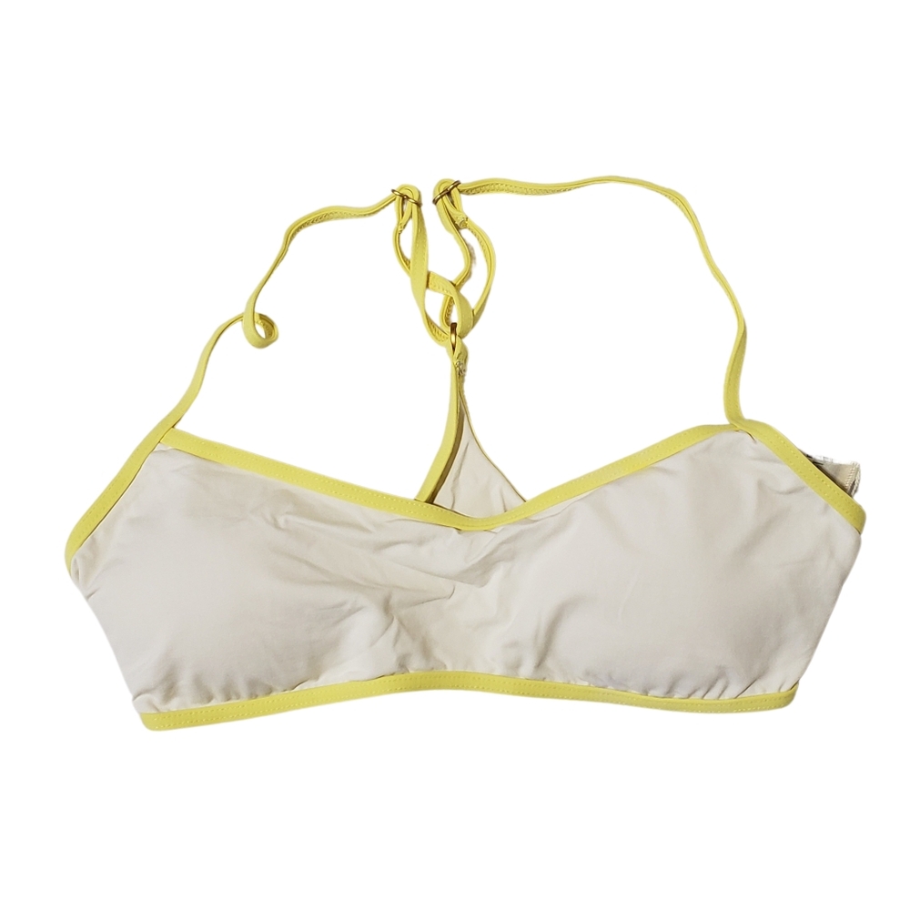 L SPACE Women's Pamela Swimsuit Top Cream NWT